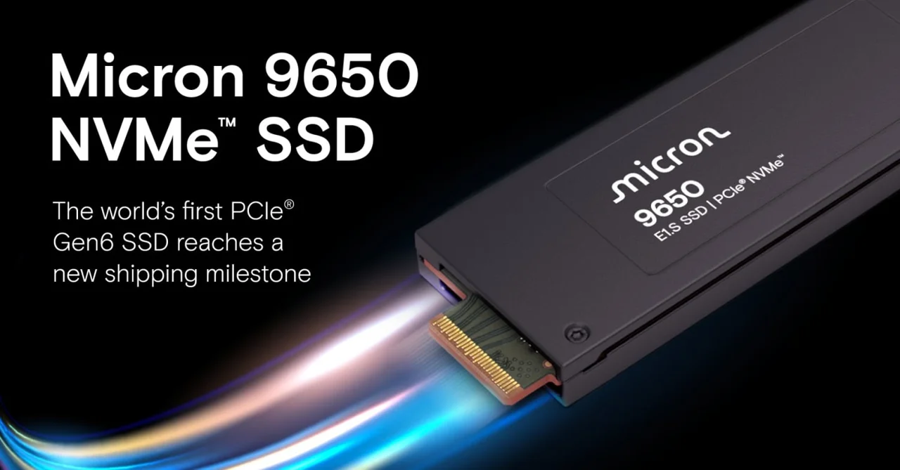 تولید انبوه اولین SSD PCIe Gen6 جهان با سرعت خواندن 28 گیگابایت بر ثانیه توسط Micron